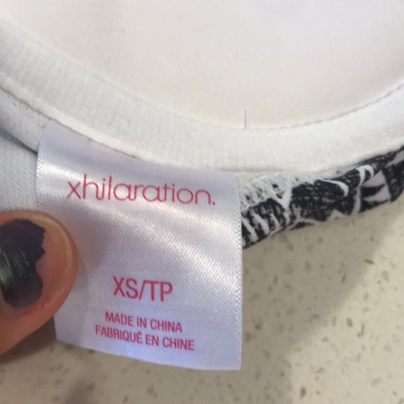 Xhiliration Black and White Push Up Bikini Top - Picture 4 of 4